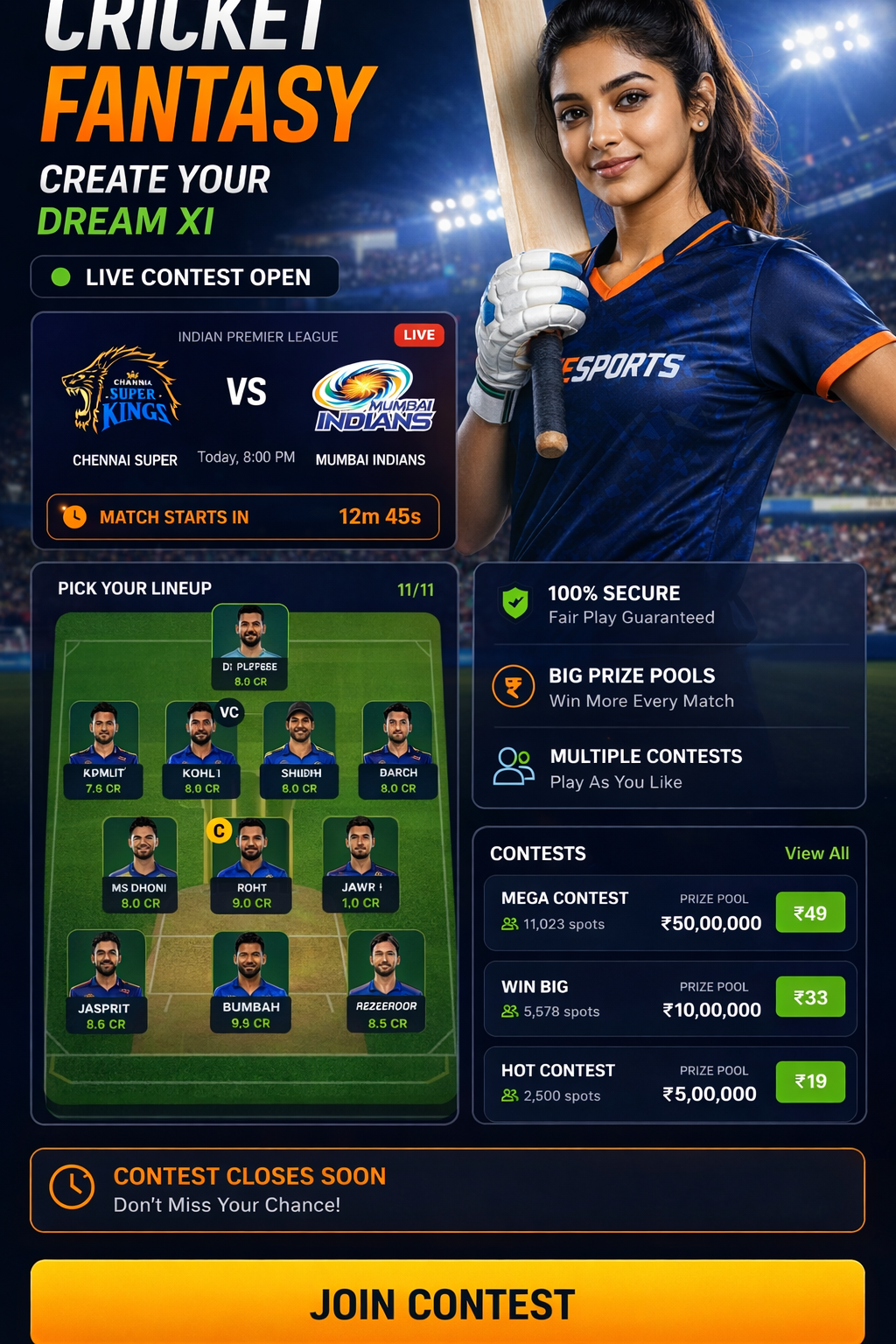 Come Cricket Team cricket matchday visual